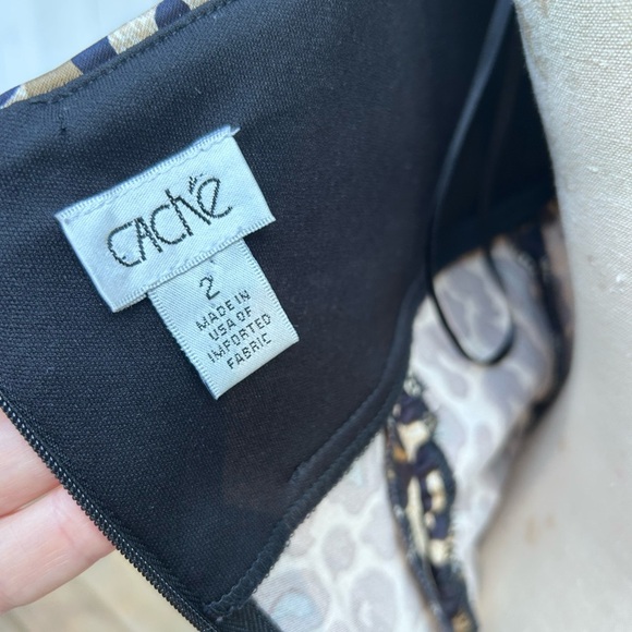 Vintage Y2K Cache cheetah leopard print bodycon tight mini dress size 2 - Picture 6 of 8